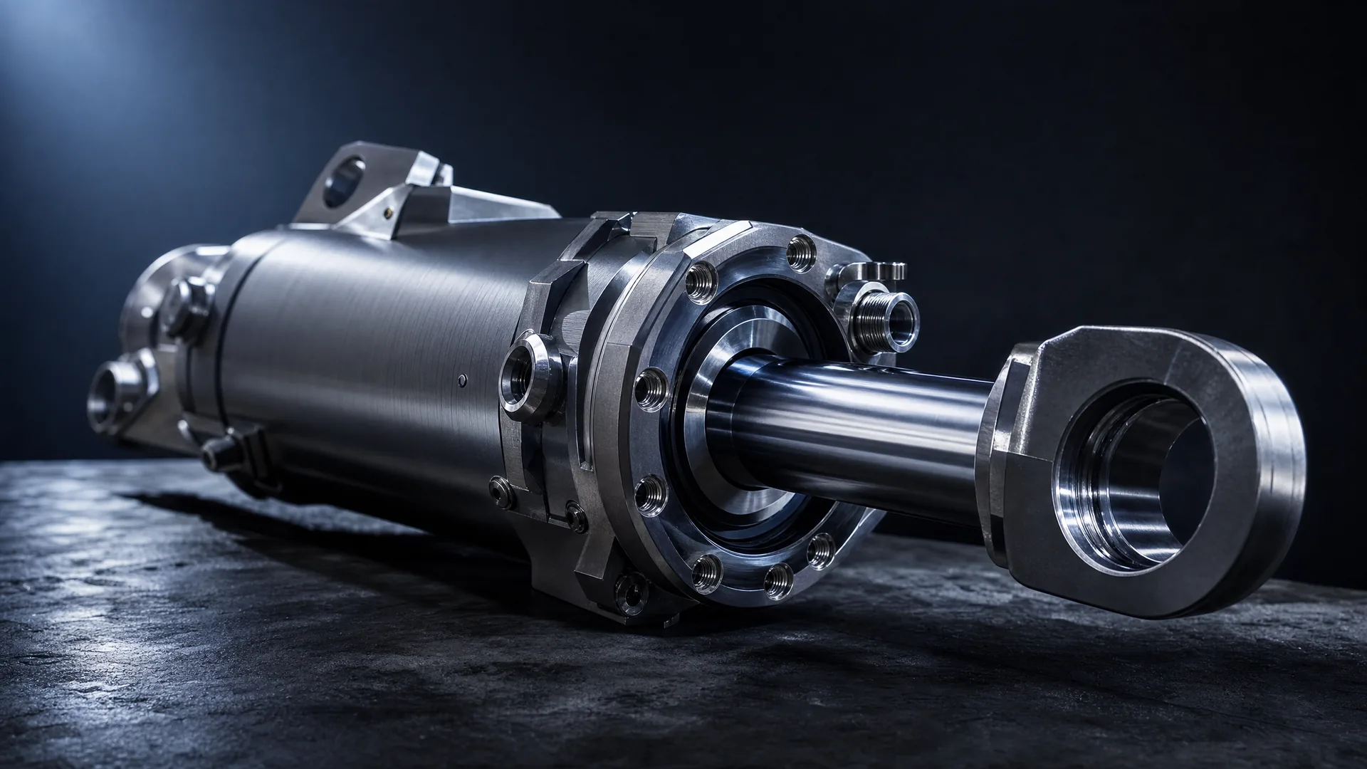 Hydraulic actuator assembly with polished rod